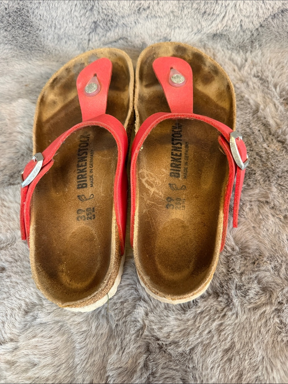 Birkenstock Red Thong Sandals - Picture 2 of 6